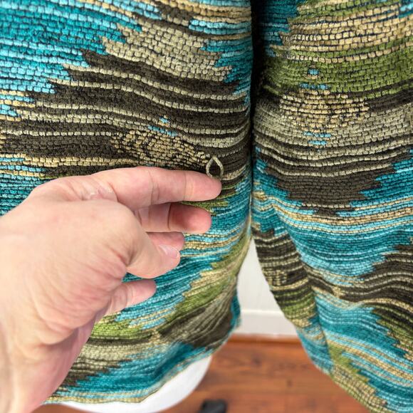 RoughRider by Circle T Size M Jacket Western Southwest Rodeo Cowgirl Teal Brown - Picture 7 of 14